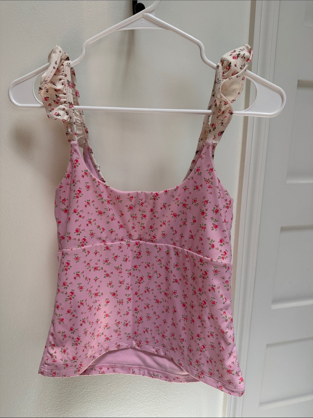 Blogilates Women's Ruffle Lace Up Tank Top - Picture 3 of 5